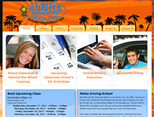 Tablet Screenshot of alohadrivingschool.com